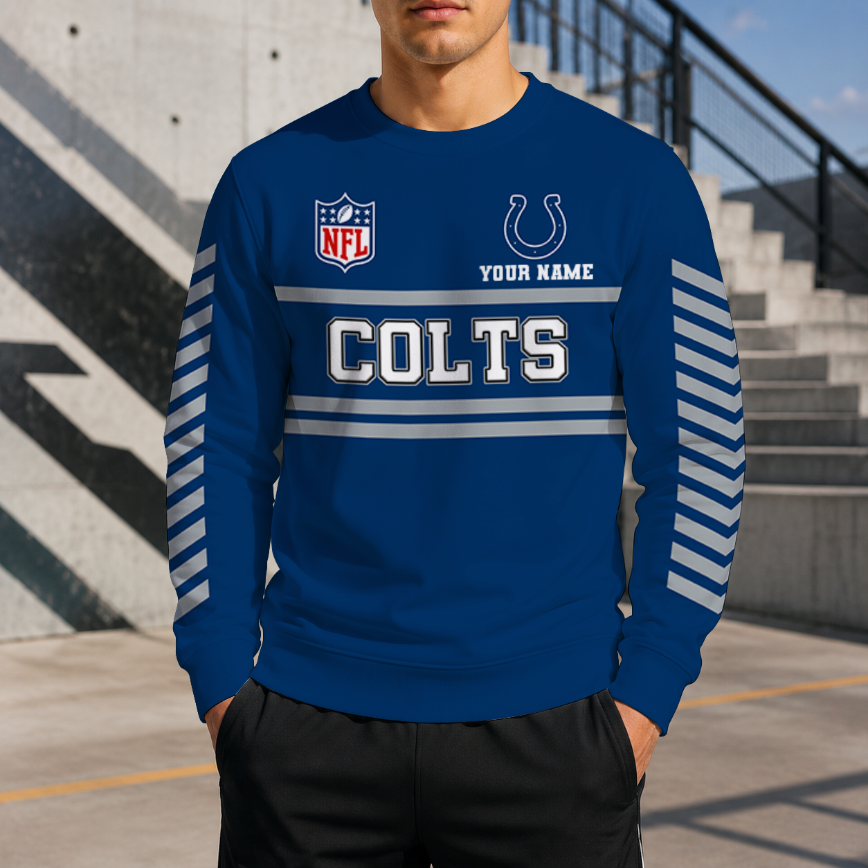 LIMITED EDITION - NEW CUSTOMIZED NFL17 IDC INDIANAPOLIS COLTS UNISEX SWEATSHIRT