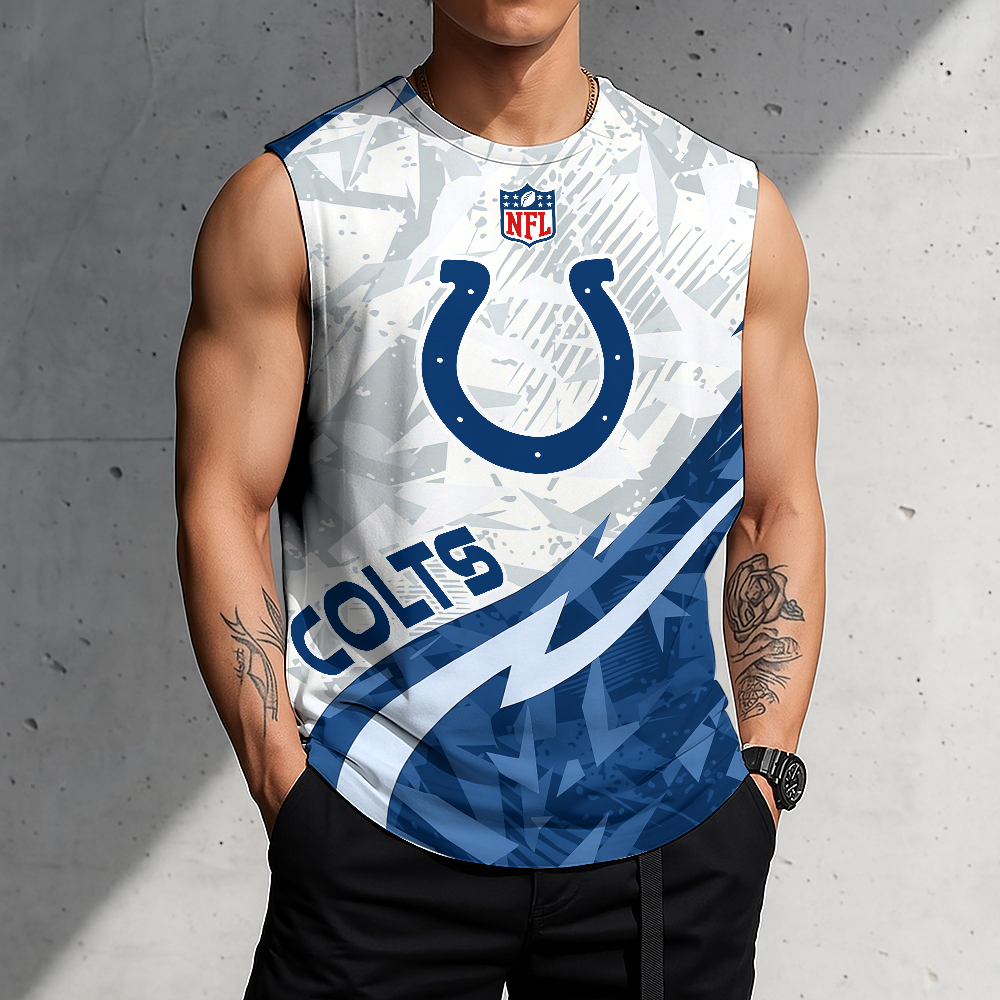 LIMITED EDITION - NEW CUSTOMIZED NFL17 IDC INDIANAPOLIS COLTS MEN'S GYM SHIRT