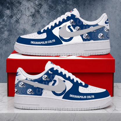 VIRAL EDITION - NEW CUSTOMIZED NFL17 IDC INDIANAPOLIS COLTS AF1 SHOES