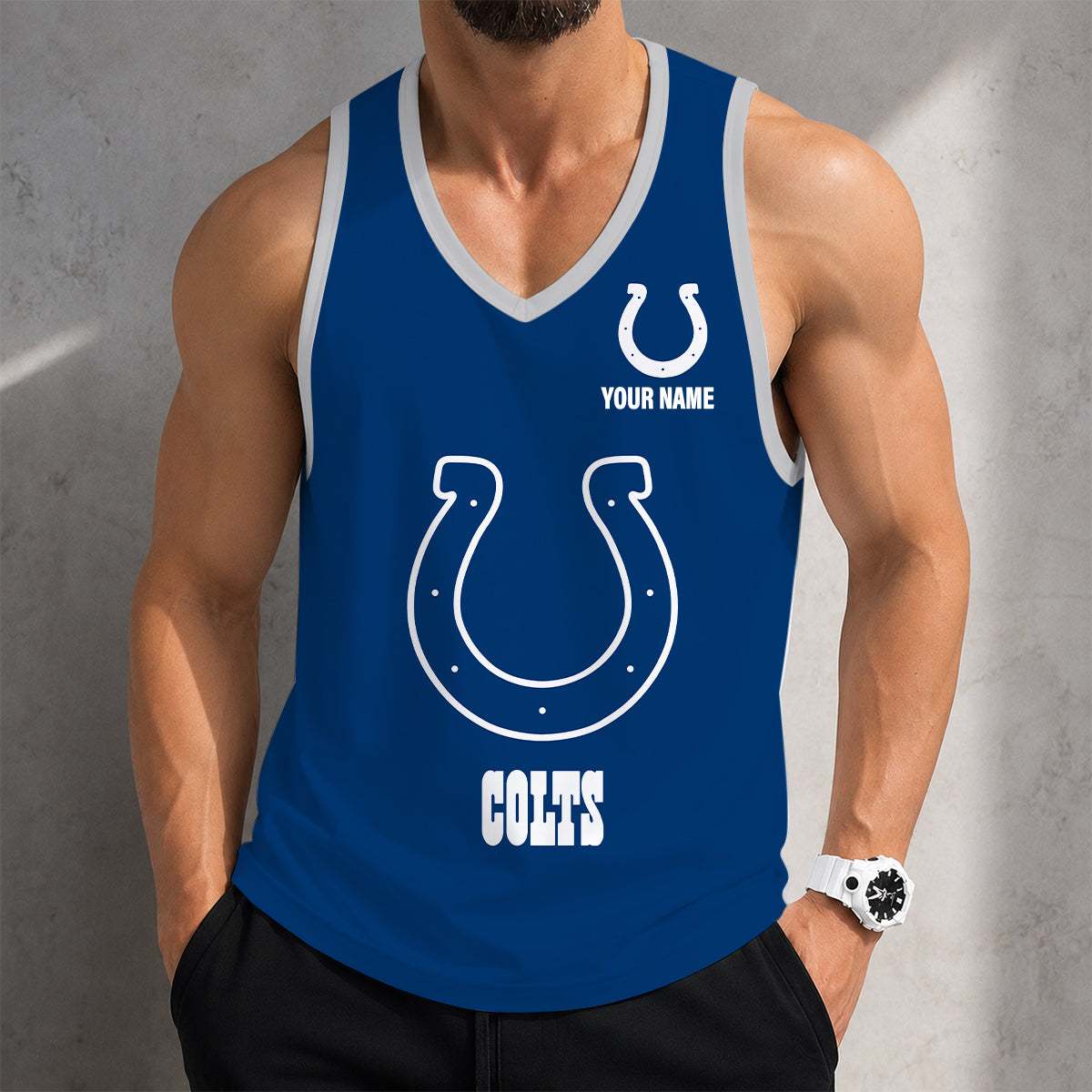 LIMITED EDITION - NEW CUSTOMIZED NFL17 IDC INDIANAPOLIS COLTS TANK TOP