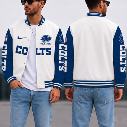 ELITE EDITION - NEW CUSTOMIZED NFL17 IDC INDIANAPOLIS COLTS SATIN VARSITY & BASEBALL JACKET
