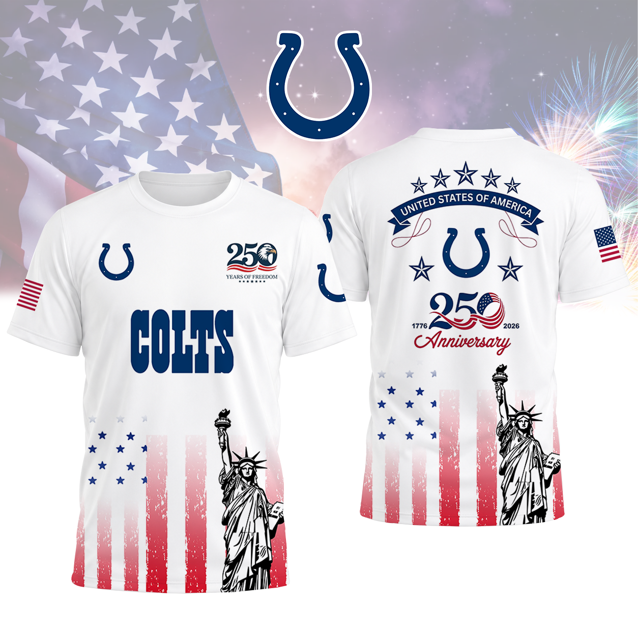 LIMITED EDITION - NEW CUSTOMIZED NFL17 IDC INDIANAPOLIS COLTS T-SHIRT, POLO SHIRT, ZIP POLO SHIRT, SWEATSHIRT, HOODIE & ZIP HOODIE