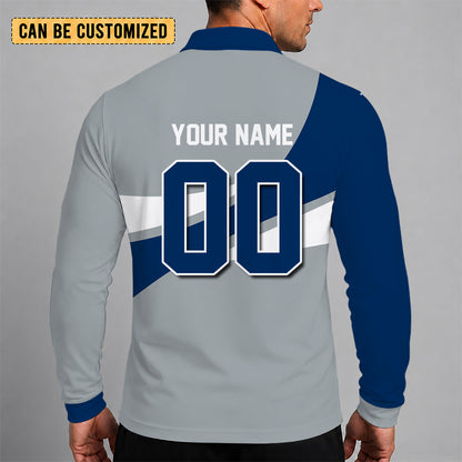 [SPECIAL OFFER] NEW CUSTOMIZED NFL17 IDC INDIANAPOLIS COLTS LONG SLEEVE POLO SHIRT
