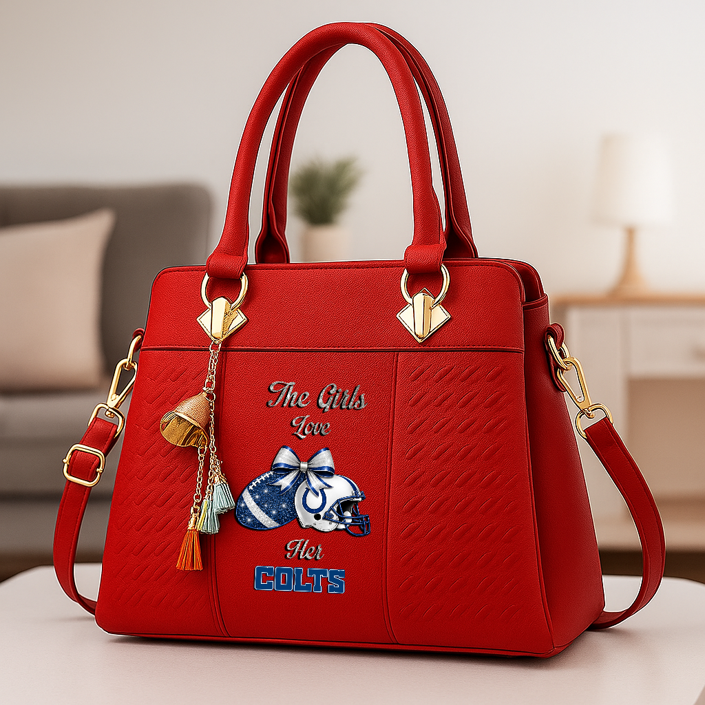 LIMITED EDITION - NEW CUSTOMIZED NFL17 IDC INDIANAPOLIS COLTS WOMEN'S ZIP HANDBAG MULTICOLOR