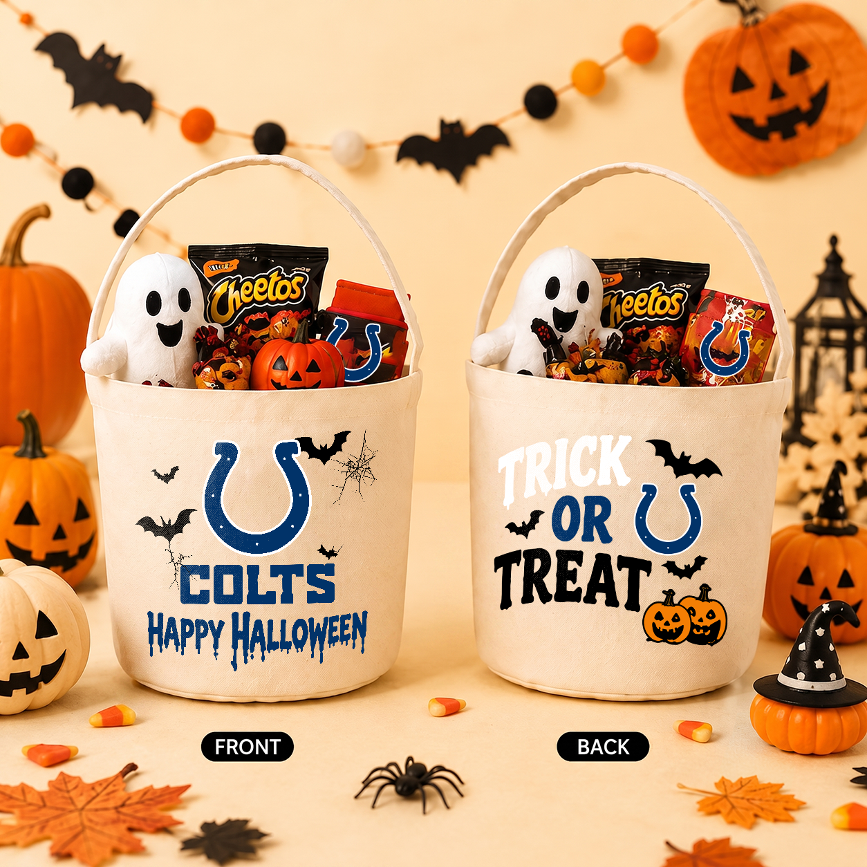 [SPECIAL OFFER] NEW CUSTOMIZED NFL17 IDC INDIANAPOLIS COLTS HALLOWEEN BASKET