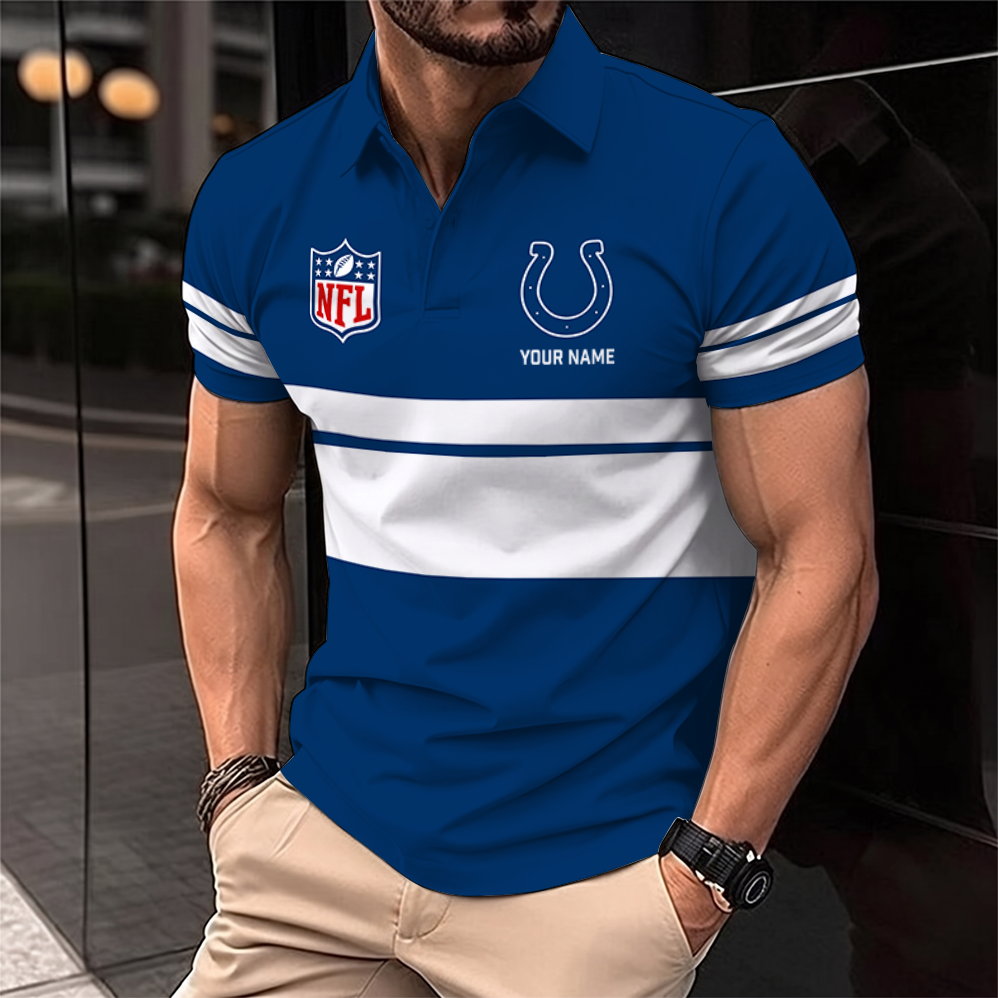 [SPECIAL OFFER] NEW CUSTOMIZED NFL17 IDC INDIANAPOLIS COLTS POLO SHIRT