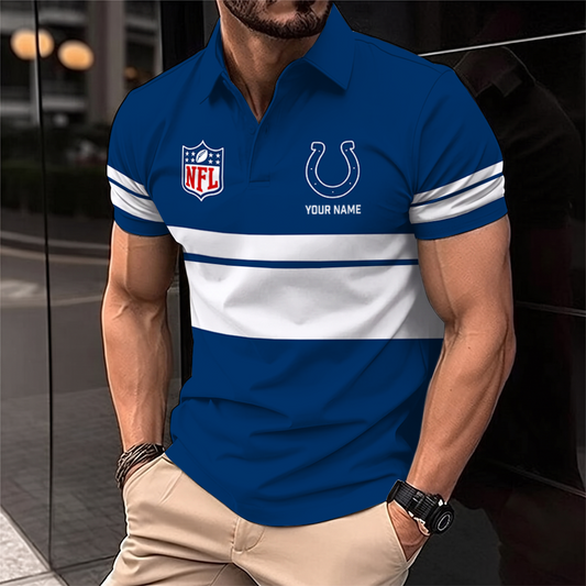 [SPECIAL OFFER] NEW CUSTOMIZED NFL17 IDC INDIANAPOLIS COLTS POLO SHIRT