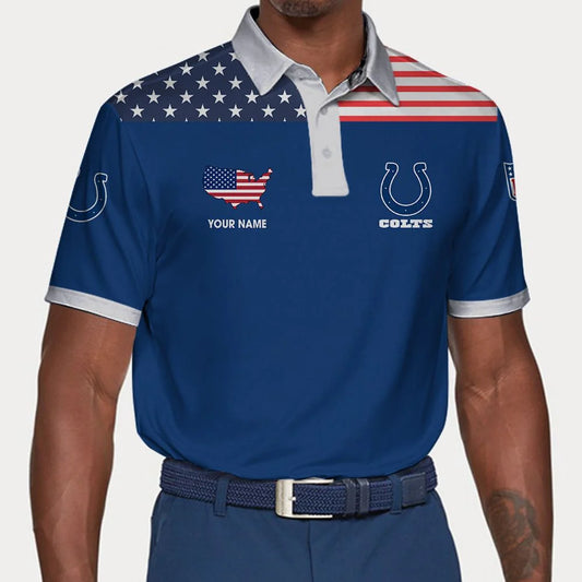 LIMITED EDITION - NEW CUSTOMIZED NFL17 IDC INDIANAPOLIS COLTS POLO SHIRT