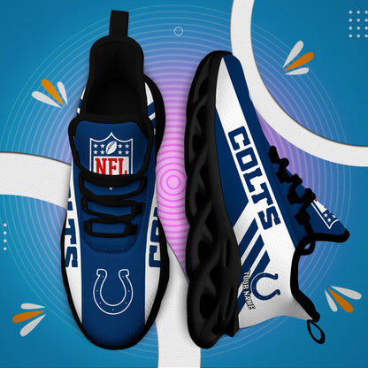 LIMITED EDITION - NEW CUSTOMIZED NFL17 IDC INDIANAPOLIS COLTS UNISEX MAX SOUL SHOES