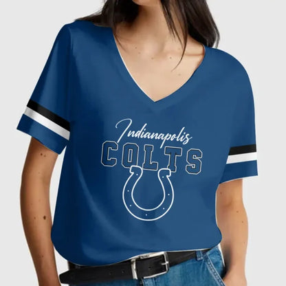 LIMITED EDITION - NEW CUSTOMIZED NFL17 IDC INDIANAPOLIS COLTS V-NECK FEMALE SHIRT