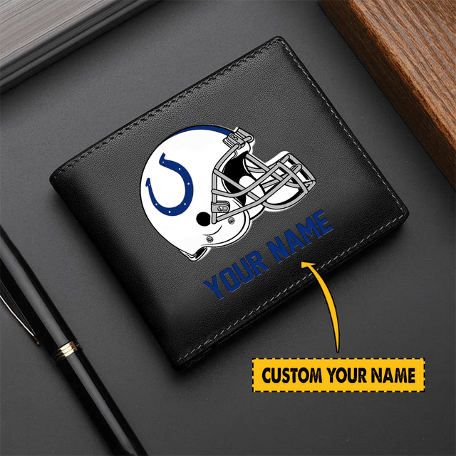 LIMITED EDITION - NEW CUSTOMIZED NFL17 ID COLTS LEATHER WALLET