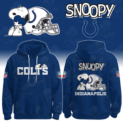 LIMITED EDITION - NEW CUSTOMIZED NFL17 IDC INDIANAPOLIS COLTS & SNOOPY UNISEX T-SHIRT, POLO, HOODIE & JACKETS