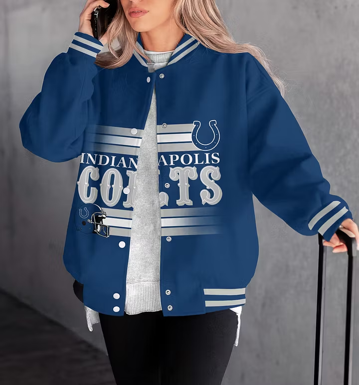 LIMITED EDITION - NEW CUSTOMIZED NFL17 IDC INDIANAPOLIS COLTS SATIN VARSITY & BASEBALL JACKET