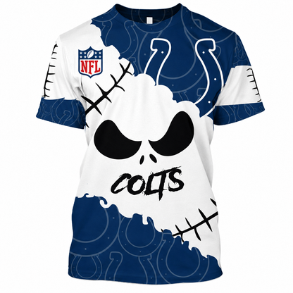 LIMITED EDITION - NEW CUSTOMIZED NFL17 IDC INDIANAPOLIS COLTS HALLOWEEN SKULL APPAREL FOR FANS