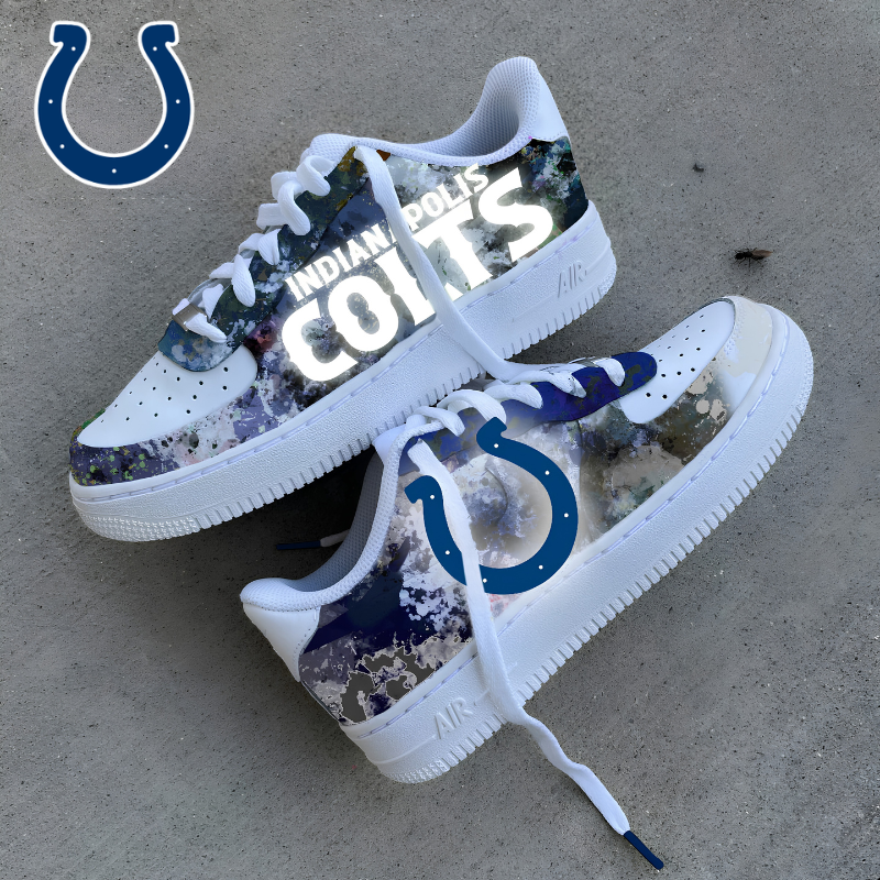 [SPECIAL OFFER] NEW CUSTOMIZED NFL17 IDC INDIANAPOLIS COLTS AF1 SNEAKERS