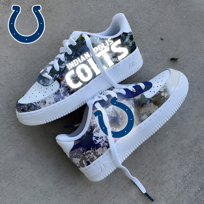 [SPECIAL OFFER] NEW CUSTOMIZED NFL17 IDC INDIANAPOLIS COLTS AF1 SNEAKERS