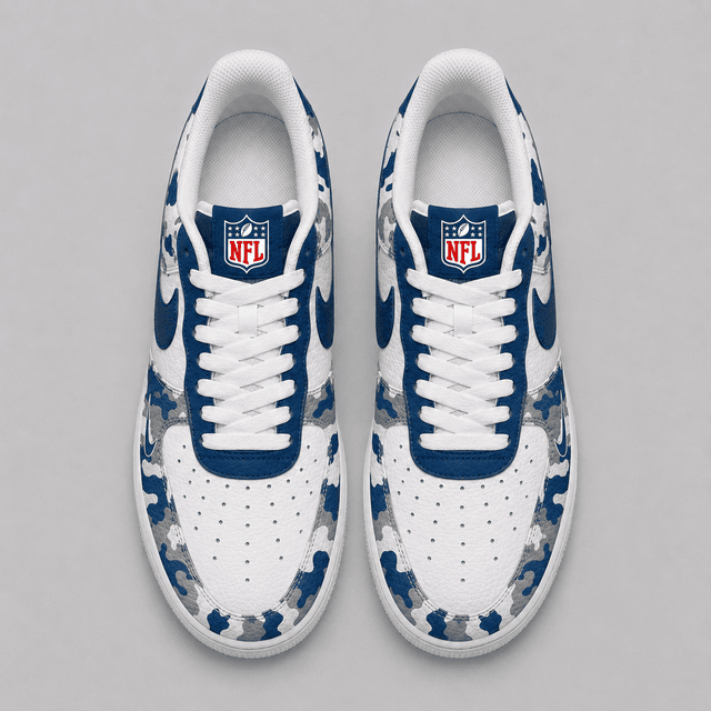[SPECIAL OFFER] NEW CUSTOMIZED NFL17 IDC INDIANAPOLIS COLTS AF1 SHOES
