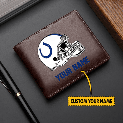 LIMITED EDITION - NEW CUSTOMIZED NFL17 ID COLTS LEATHER WALLET