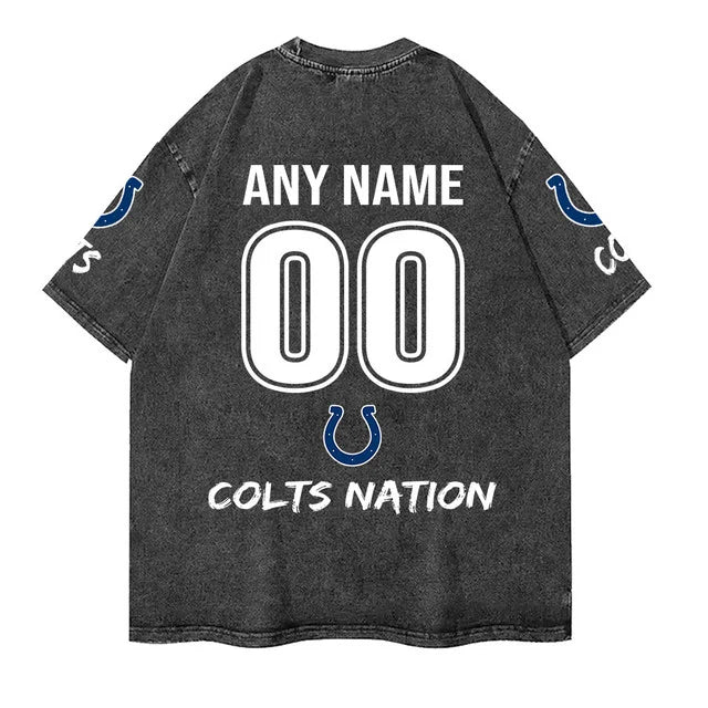 [SPECIAL OFFER] NEW CUSTOMIZED NFL17 IDC INDIANAPOLIS COLTS MULTICOLOR WASHED TEE