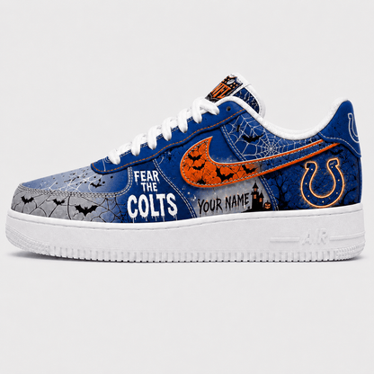 [SPECIAL OFFER] NEW CUSTOMIZED NFL17 IDC INDIANAPOLIS COLTS HALLOWEEN AF1 SHOES