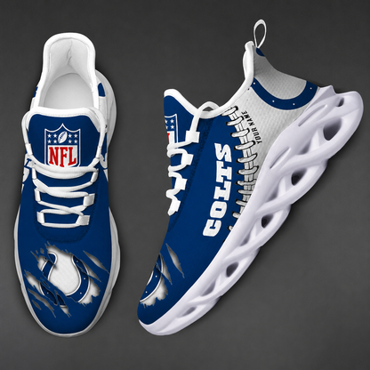 LIMITED EDITION - NEW CUSTOMIZED NFL17 IDC INDIANAPOLIS COLTS UNISEX MAX SOUL SHOES