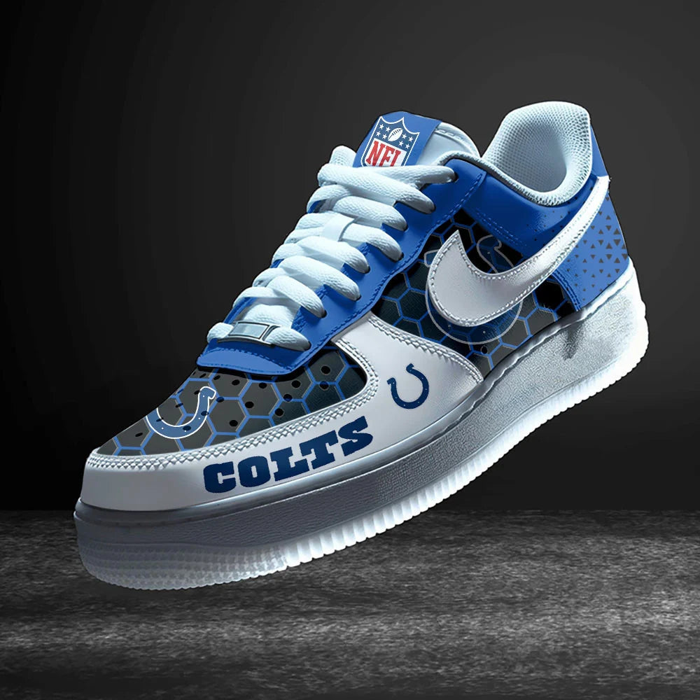 LIMITED EDITION - NEW CUSTOMIZED NFL17 IDC INDIANAPOLIS COLTS AF1 SNEAKERS