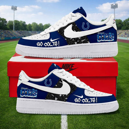 LIMITED EDITION - NEW CUSTOMIZED NFL17 IDC INDIANAPOLIS COLTS AF1 SNEAKERS