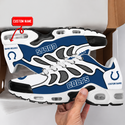 LIMITED EDITION - NEW CUSTOMIZED NFL17 IDC INDIANAPOLIS COLTS AIR MAX PLUS SNEAKERS