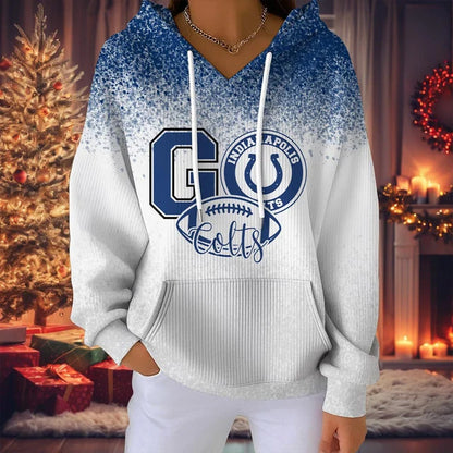 LIMITED EDITION - NEW CUSTOMIZED NFL17 IDC INDIANAPOLIS COLTS RIBBED HOODIE & SWEATSHIRT