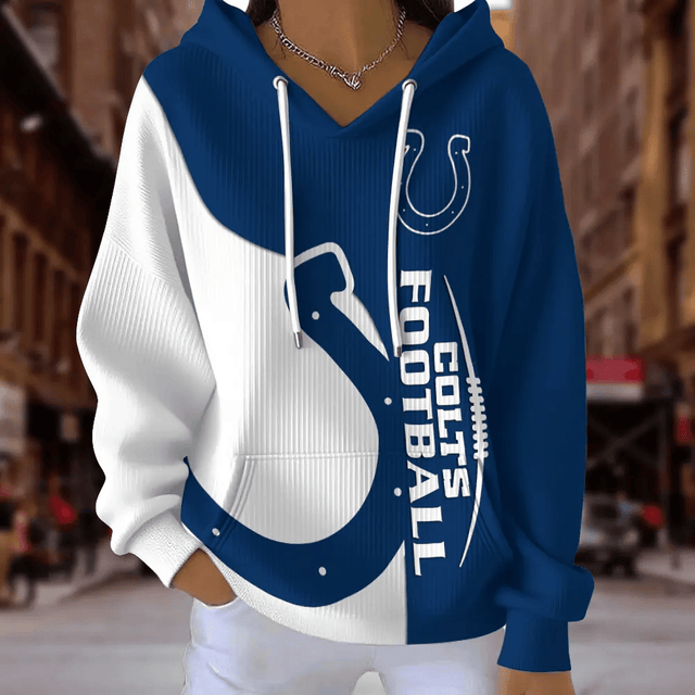 [SPECIAL OFFER] NEW CUSTOMIZED NFL17 IDC INDIANAPOLIS COLTS RIBBED HOODIE & SWEATSHIRT