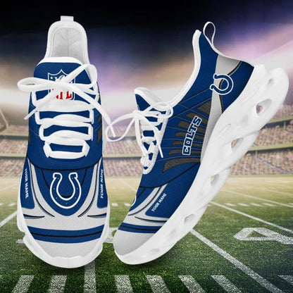 LIMITED EDITION - NEW CUSTOMIZED NFL17 IDC INDIANAPOLIS COLTS UNISEX MAX SOUL SHOES