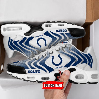 LIMITED EDITION - NEW CUSTOMIZED NFL17 IDC INDIANAPOLIS COLTS AIR MAX PLUS SNEAKERS