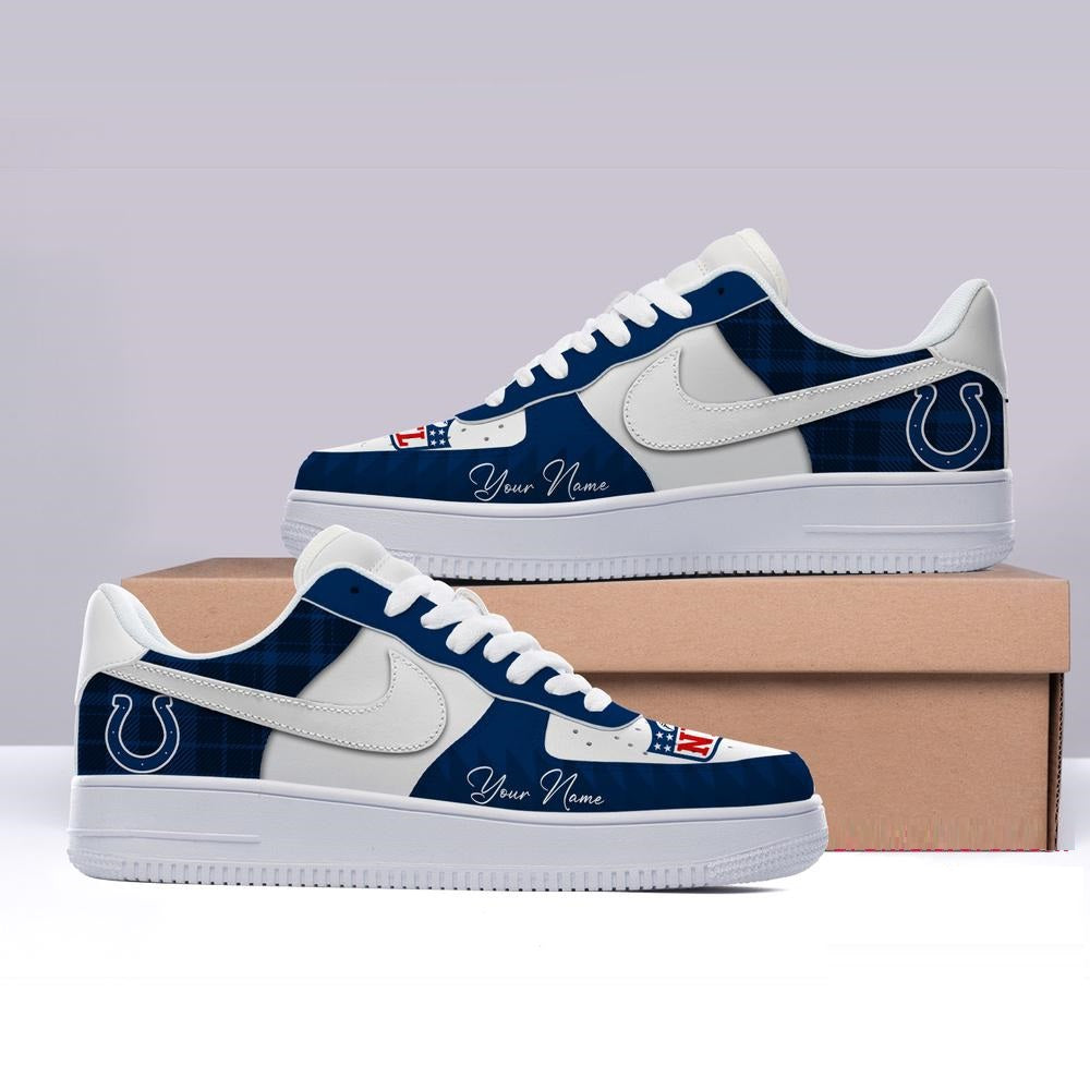 [SPECIAL OFFER] NEW CUSTOMIZED NFL17 IDC INDIANAPOLIS COLTS AF1 SHOES