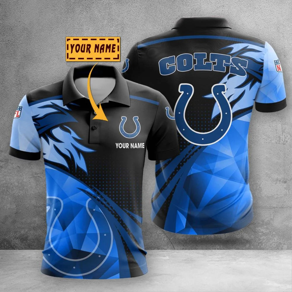 LIMITED EDITION - NEW CUSTOMIZED NFL17 IDC INDIANAPOLIS COLTS POLO SHIRT