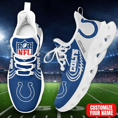 LIMITED EDITION - NEW CUSTOMIZED NFL17 IDC ID COLTS PREMIUM CLUNKY SNEAKERS