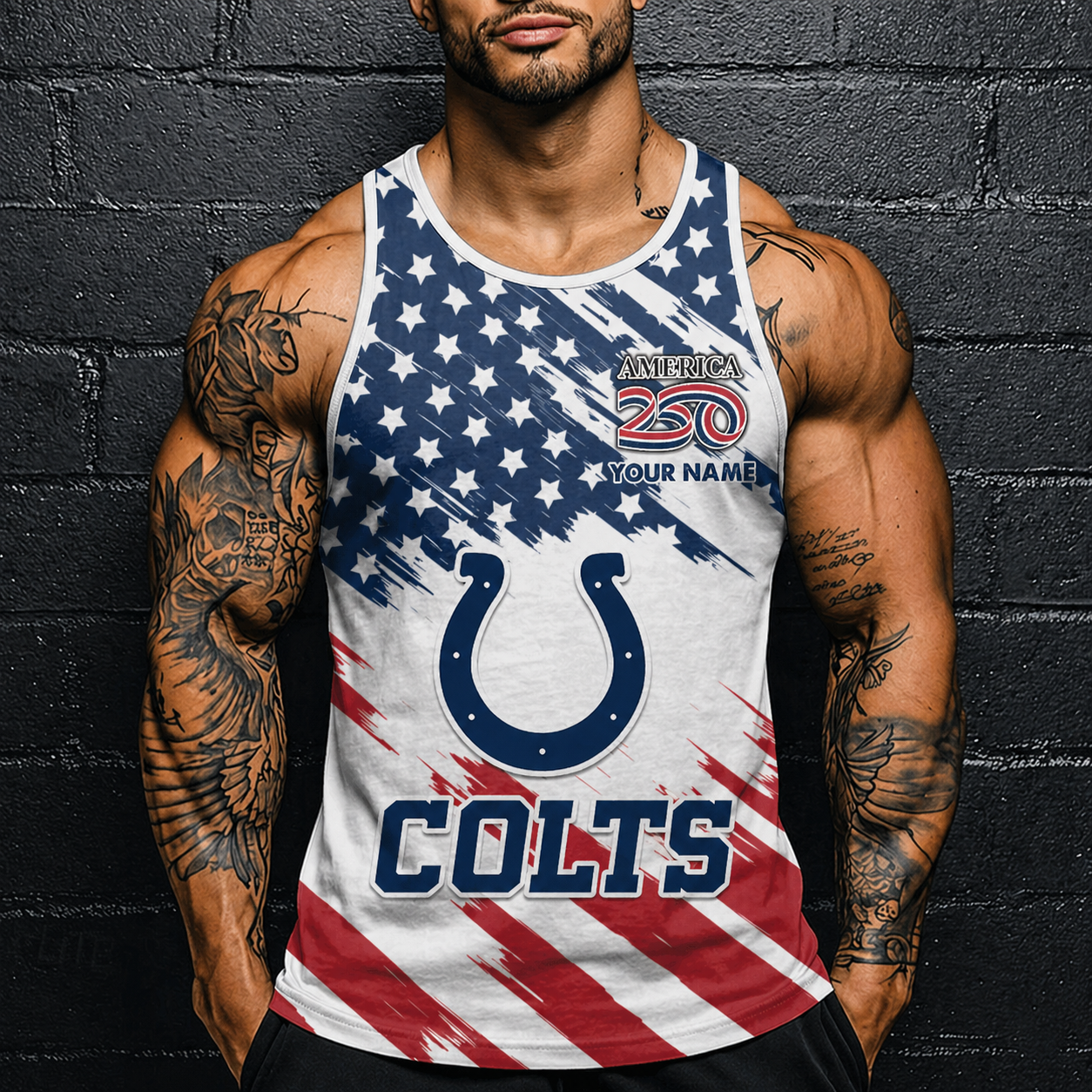 LIMITED EDITION - NEW CUSTOMIZED NFL17 IDC INDIANAPOLIS COLTS UNISEX TANK TOP