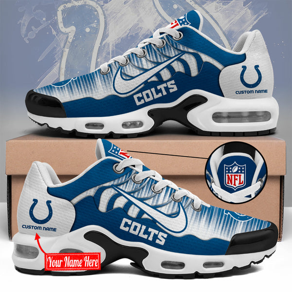 LIMITED EDITION - NEW CUSTOMIZED NFL17 IDC INDIANAPOLIS COLTS UNISEX AIR MAX PLUS SNEAKERS