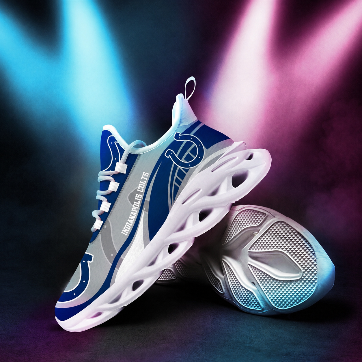 LIMITED EDITION - NEW CUSTOMIZED NFL17 IDC INDIANAPOLIS COLTS UNISEX MAX SOUL SHOES