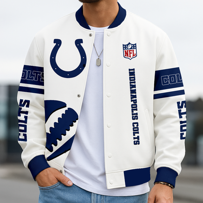 LIMITED EDITION - NEW CUSTOMIZED NFL17 IDC INDIANAPOLIS COLTS BASEBALL JACKET