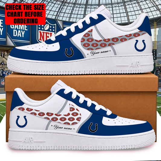 LIMITED EDITION - NEW CUSTOMIZED NFL17 IDC INDIANAPOLIS COLTS AF1 SHOES