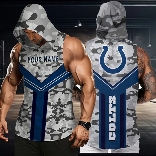 LIMITED EDITION - NEW CUSTOMIZED NFL17 IDC INDIANAPOLIS COLTS HOODED TANK TOP