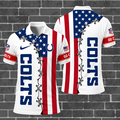 [SPECIAL OFFER] NEW CUSTOMIZED NFL17 IDC INDIANAPOLIS COLTS POLO SHIRT