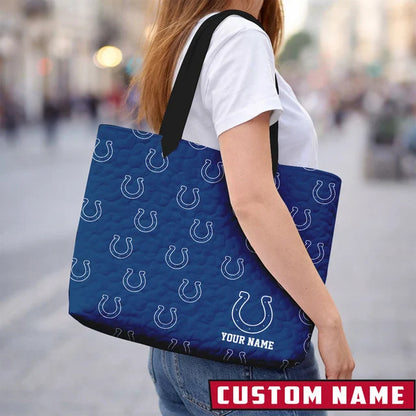 LIMITED EDITION - NEW CUSTOMIZED NFL17 ID COLTS QUILTED TOTE BAG