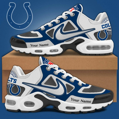 LIMITED EDITION - NEW CUSTOMIZED NFL17 IDC INDIANAPOLIS COLTS UNISEX AIR MAX PLUS SNEAKERS