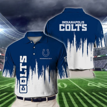 LIMITED EDITION - NEW CUSTOMIZED NFL17 IDC INDIANAPOLIS COLTS POLO SHIRT
