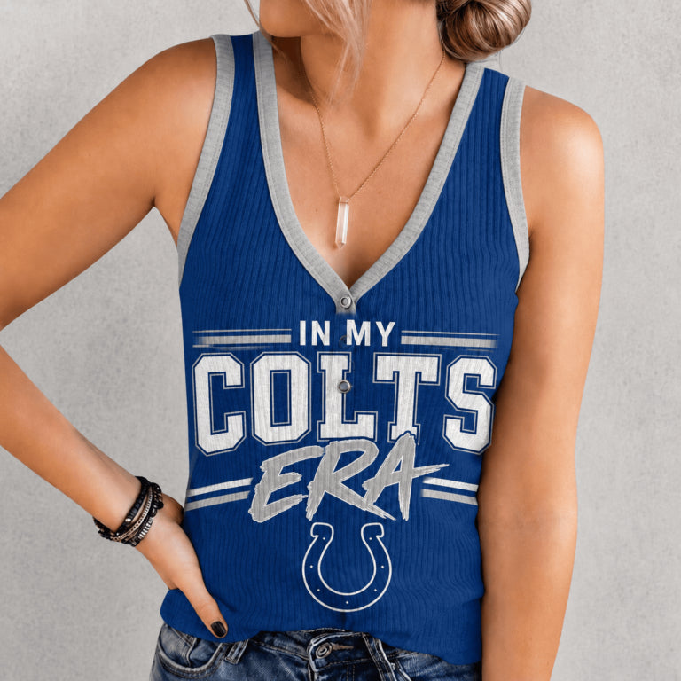 [SPECIAL OFFER] NEW CUSTOMIZED NFL17 IDC INDIANAPOLIS COLTS WOMEN'S V-NECK TANK TOP