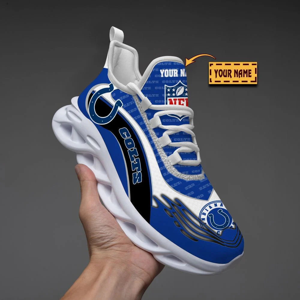 LIMITED EDITION - NEW CUSTOMIZED NFL17 IDC INDIANAPOLIS COLTS UNISEX MAX SOUL SHOES