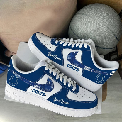 LIMITED EDITION - NEW CUSTOMIZED NFL17 IDC INDIANAPOLIS COLTS AF1 SNEAKERS