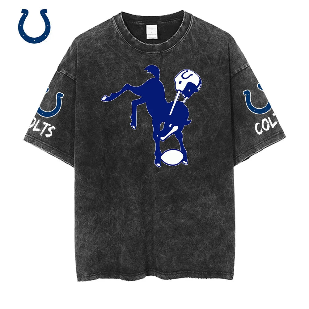 [SPECIAL OFFER] NEW CUSTOMIZED NFL17 IDC INDIANAPOLIS COLTS MULTICOLOR WASHED TEE