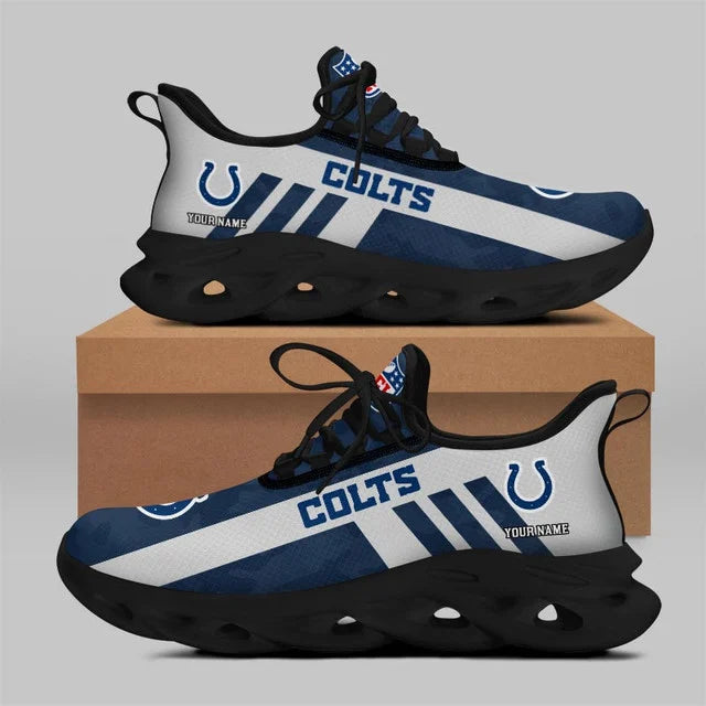 LIMITED EDITION - NEW CUSTOMIZED NFL17 IDC INDIANAPOLIS COLTS UNISEX MAX SOUL SHOES